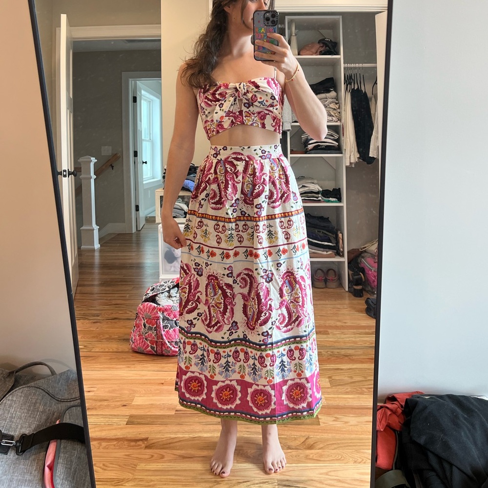 COPY - NEW CAROLINA CONSTAS two piece multicolored linen set! With Tags and nev…